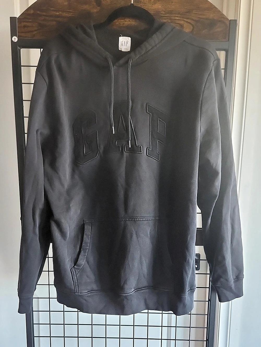 Gap Adult VintageSoft Arch Logo Hoodie Black